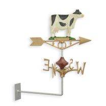 A CAST IRON COW WEATHER VANE