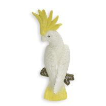 A CAST IRON WALL MOUNT CACKATOO