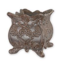 A CAST IRON PLANTER - BROWN