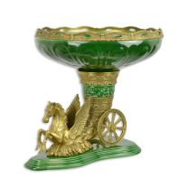 A BRONZE MOUNTED PEGASUS PLANTER