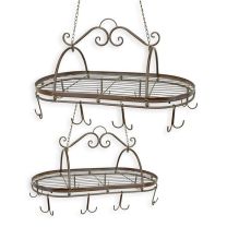 A PAIR OF POT AND PAN RACKS