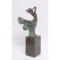 A BRONZE SCULPTURE OF THE THE SWIRLING DRESS