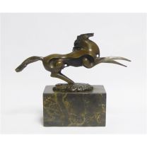A MODERNIST BRONZE SCULPTURE OF A REARING HORSE