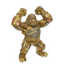 A RESIN STEAMPUNK FIGURINE OF A GORILLA