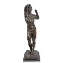 A BRONZE SCULPTURE OF ADAM