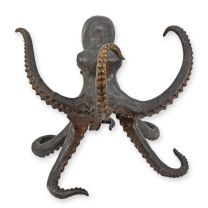 A BRONZE SCULPTURE OF AN OCTOPUS