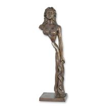 A MODERNIST BRONZE SCULPTURE OF WOMAN IN BIKINI