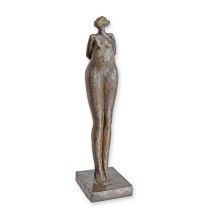 A MODERNIST BRONZE SCULPTURE OF A WOMAN