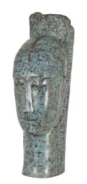 A MODERNIST BRONZE SCULPTURE OF A HEAD