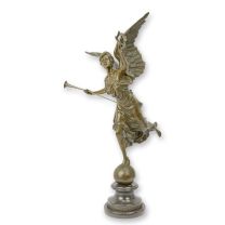 A BRONZE SCULPTURE OF THE WINGED VICTORY