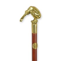 A BRONZE-HANDLED WALKING STICK