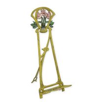 A CAST IRON ART NOUVEAU EASEL