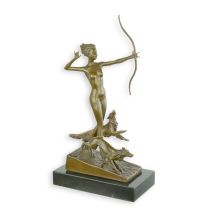 A BRONZE SCULPTURE CALLED "LAST ARROW"