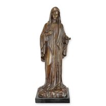 A BRONZE SCULPTURE OF MADONNA
