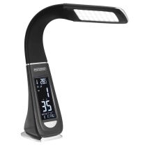 LED tafellamp - 4in1 lamp - kalender - klok - thermometer - zwart 