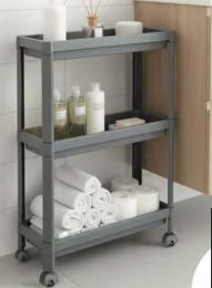 Badkamer of keuken trolley 73 x 54 x 18 cm kunststof grijs