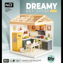 Dreamy mini house Keuken Kitchen met ledlamp DIY Modelbouw Knutselen