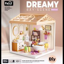 Dreamy mini house Badkamer Bathroom met ledlamp DIY Modelbouw Knutselen