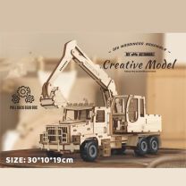 Kiepwagen met Graafarm 177-delig Houten DIY Modelbouw