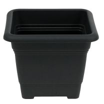 Bloembak Nora kunststof antraciet - 28 x 28 x 22 cm 