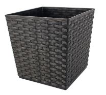 Bloempot BALI vierkant 16,5 cm Donkerbruin