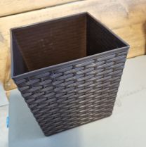 Bloempot BALI vierkant 16,5 cm Donkerbruin