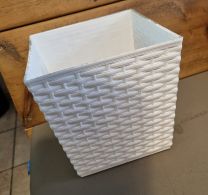 Bloempot BALI vierkant 16,5 cm Wit