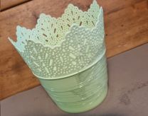 Bloempot PARIJS rond 14,5 cm Groen set van 2 stuks