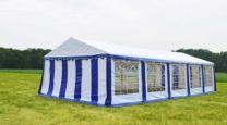 Classic Plus Partytent PVC 5x10x2 mtr in Wit-Blauw