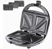 Contactgrill tosti , wafels en grillen Zwart/Zilver 800W 