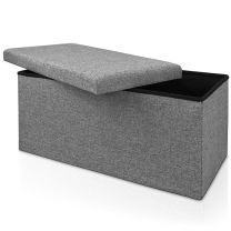 Monzana Zitbank 80cm met opslagruimte in Grijs
