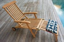 Ligstoel Premium Sunrise teakhout 150x56x77/95 cm