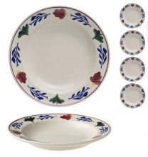Boerenbont Diep bord Ø24 cm set van 6 stuks 