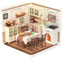 Robotime Super Store Warm Dining Room Modelbouw Knutselen