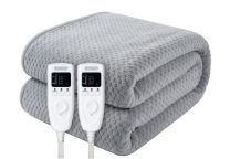 Elektrische Verwarmingsdeken Grijs 160x140cm met Timer 