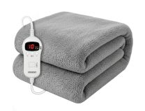 Elektrische Verwarmingsdeken Grijs 180x130cm met Timer 
