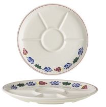 Boerenbont Fondue Gourmet bord 23cm set van 2 stuks