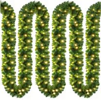 Kerstguirlande Groen slinger kerstslinger 10mtr met 200xLED -in/outdoor