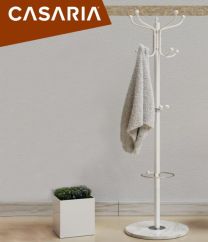 Kapstok Wit met marmeren voet 173cm 