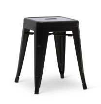 Stapelkruk Hamburg metalen kruk Zwart