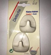 Universele handdoekhaken zelfklevend (setje van 2) wit