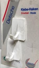 Universele handdoekhaken zelfklevend (setje van 2) wit
