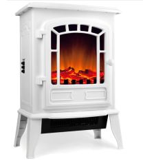 Elektrische haard Torino met open haard vlameffect 2000W wit