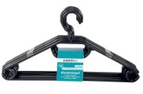 Set van 8 zwarte kledinghangers – kunststof, stevig en stijlvol