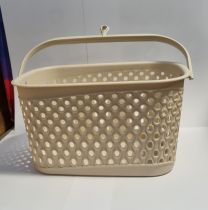 Wasknijpermandje kunststof beige