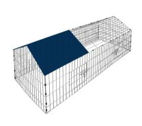 Monzana Konijnenhok - Konijnenren Blauw - Hamsterkooi - Rattenkooi 180x75cm 