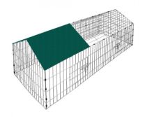 Monzana Konijnenhok Konijnenren - Hamsterkooi - Rattenkooi Groen - 180x75cm 