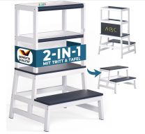 Speeltoren Leertoren Barn Wit Antraciet grenenhout