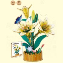 PlayfulMario Lelie Houten Modelbouwset 85 Onderdelen Creatief & Educatief Modelbouw