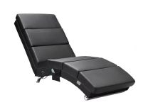 Ligbank Londen Zwart met Massage en Verwarmingsfunctie 